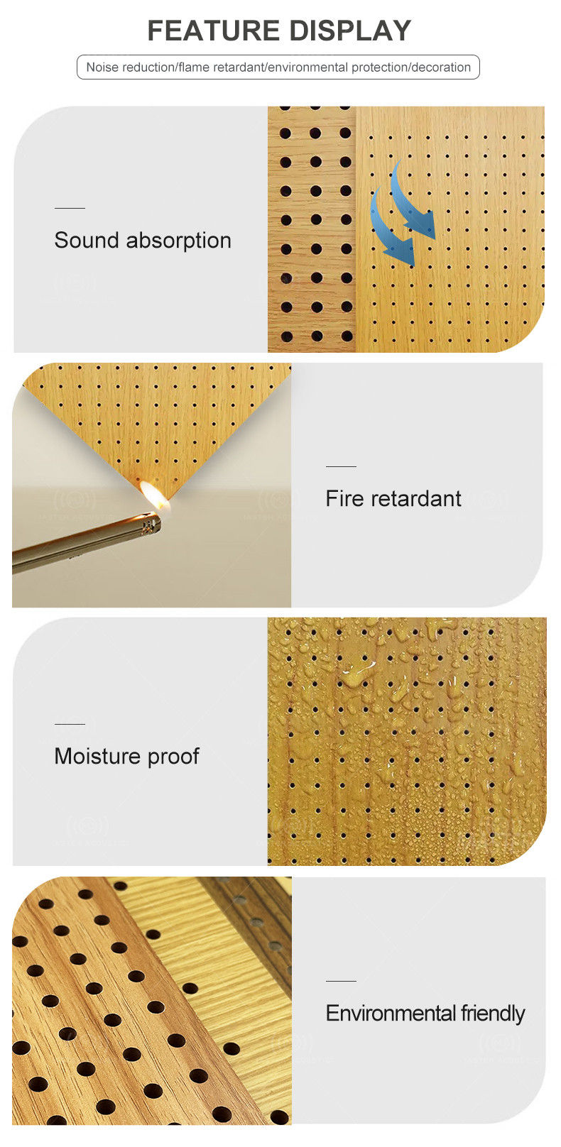 sound absorption perforated acoustic panels